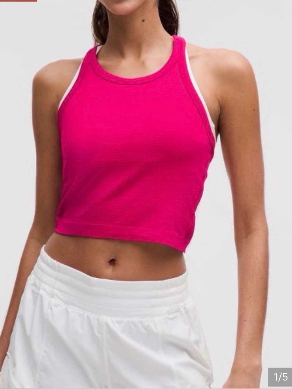 Lululemon Swiftly Tank Cropped Passionate Size 12